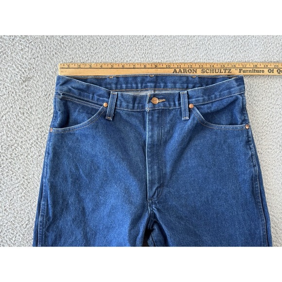 Wrangler Jeans Mens 34x36 (Fits 34x34) 13MWZ Cowboy Boot Cut Rodeo Denim - Picture 6 of 10